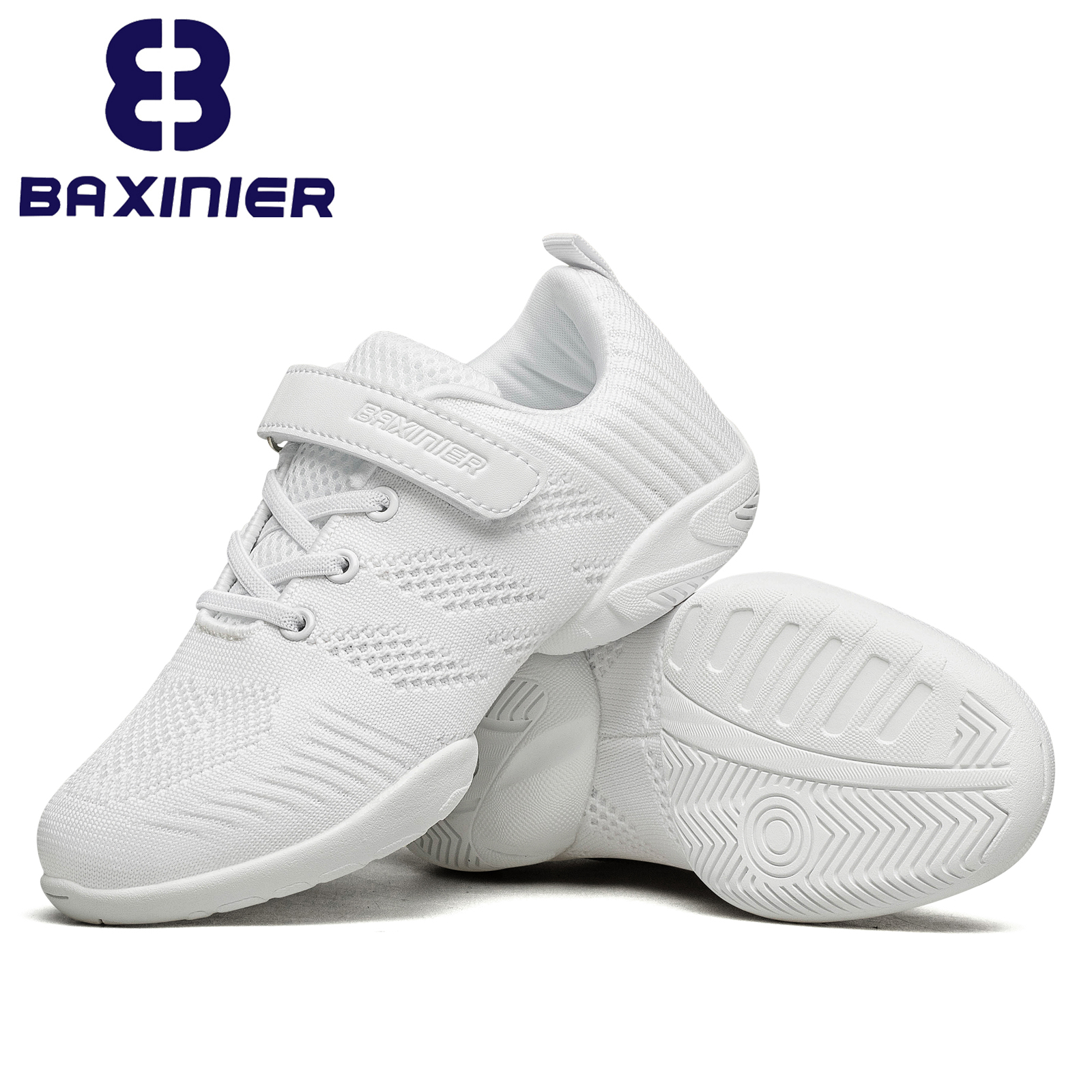 Badminton Youth - BAXINIER Girls White Cheerleading Dance Shoes
