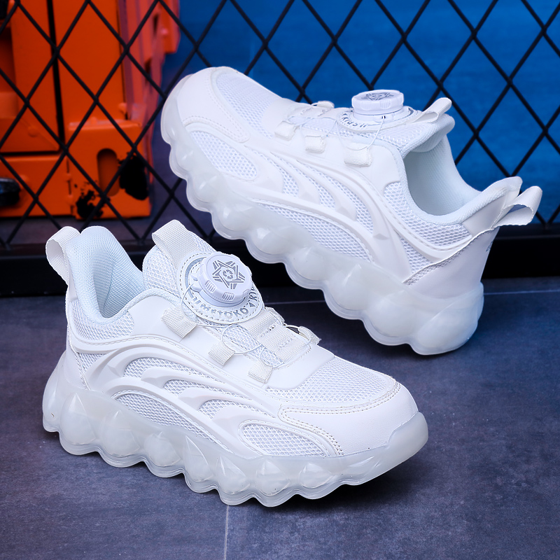 Children's White School Shoes  - مراجعة Badminton Junior وسعره