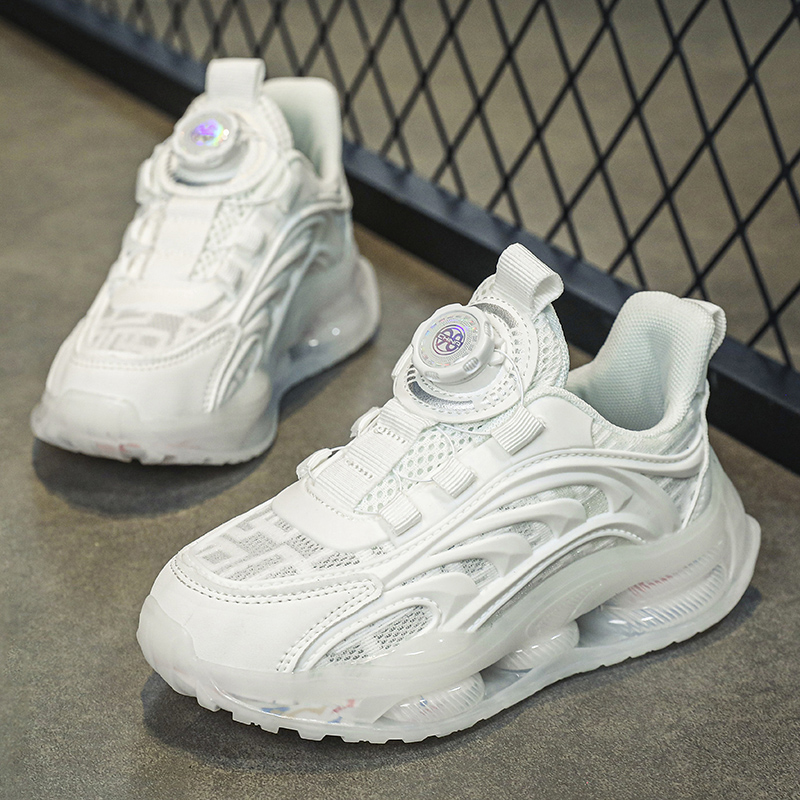 Children's White School Shoes  - مراجعة Badminton Junior وسعره