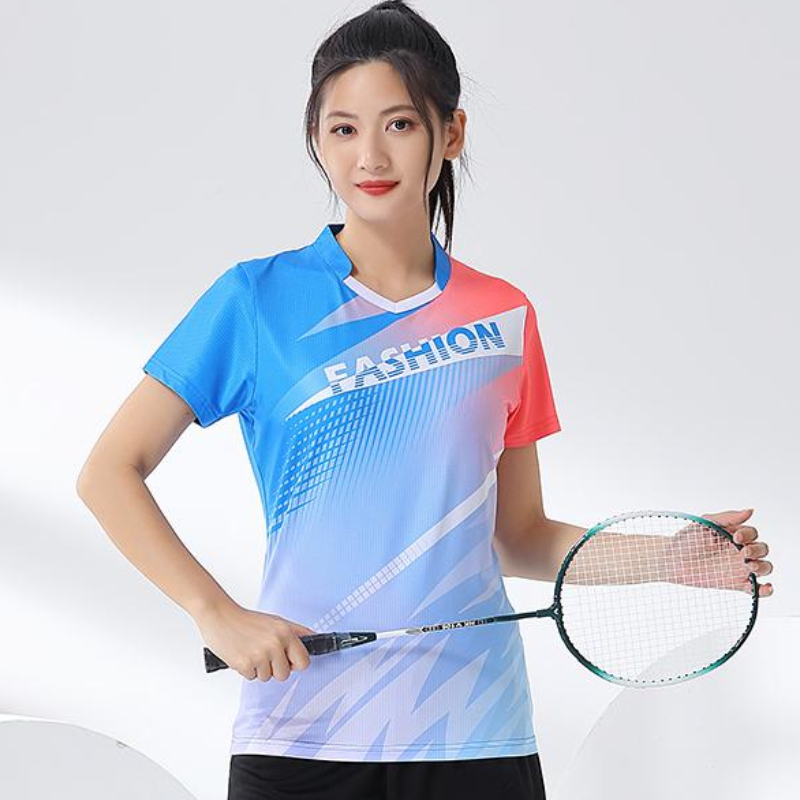 Women Badminton Shirt Print Go - مراجعة Badminton Jersey وسعره