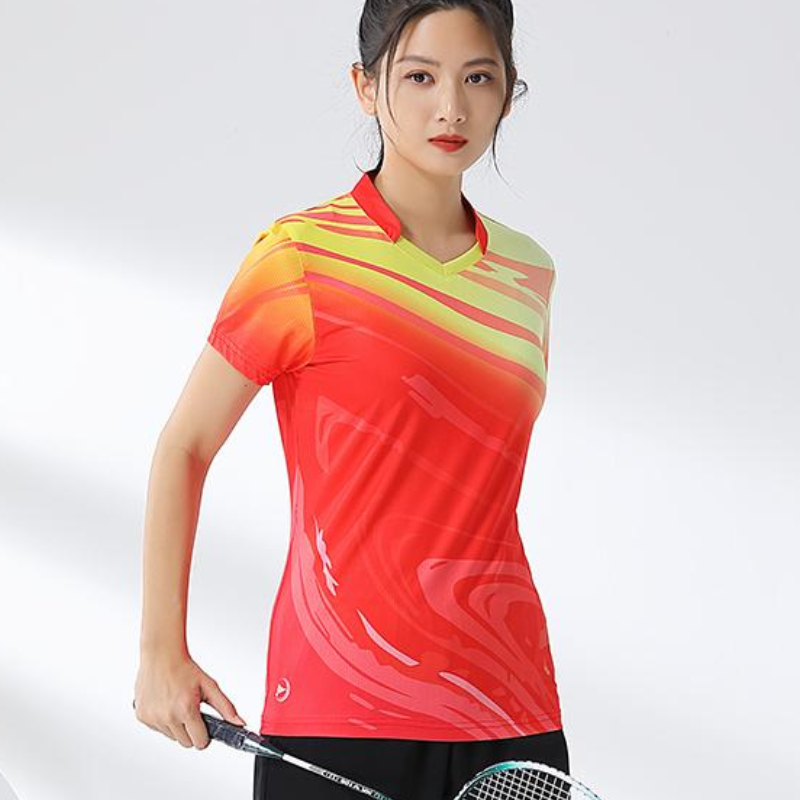Women Badminton Shirt Print Go - مراجعة Badminton Jersey وسعره