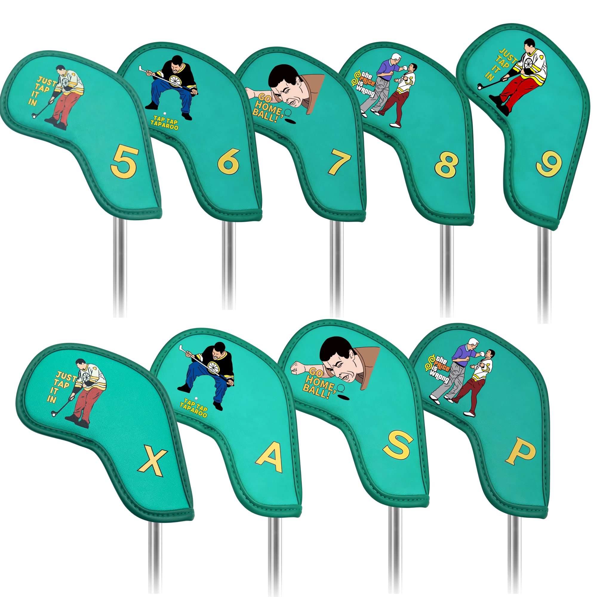 9 pcs Golf Iron Covers with Fu - مراجعة Badminton Club وسعره