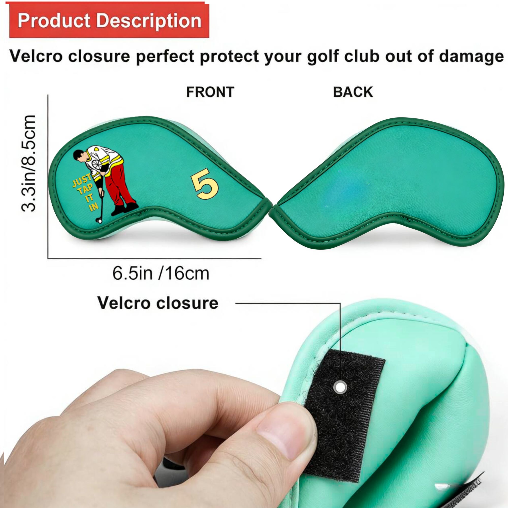9 pcs Golf Iron Covers with Fu - مراجعة Badminton Club وسعره