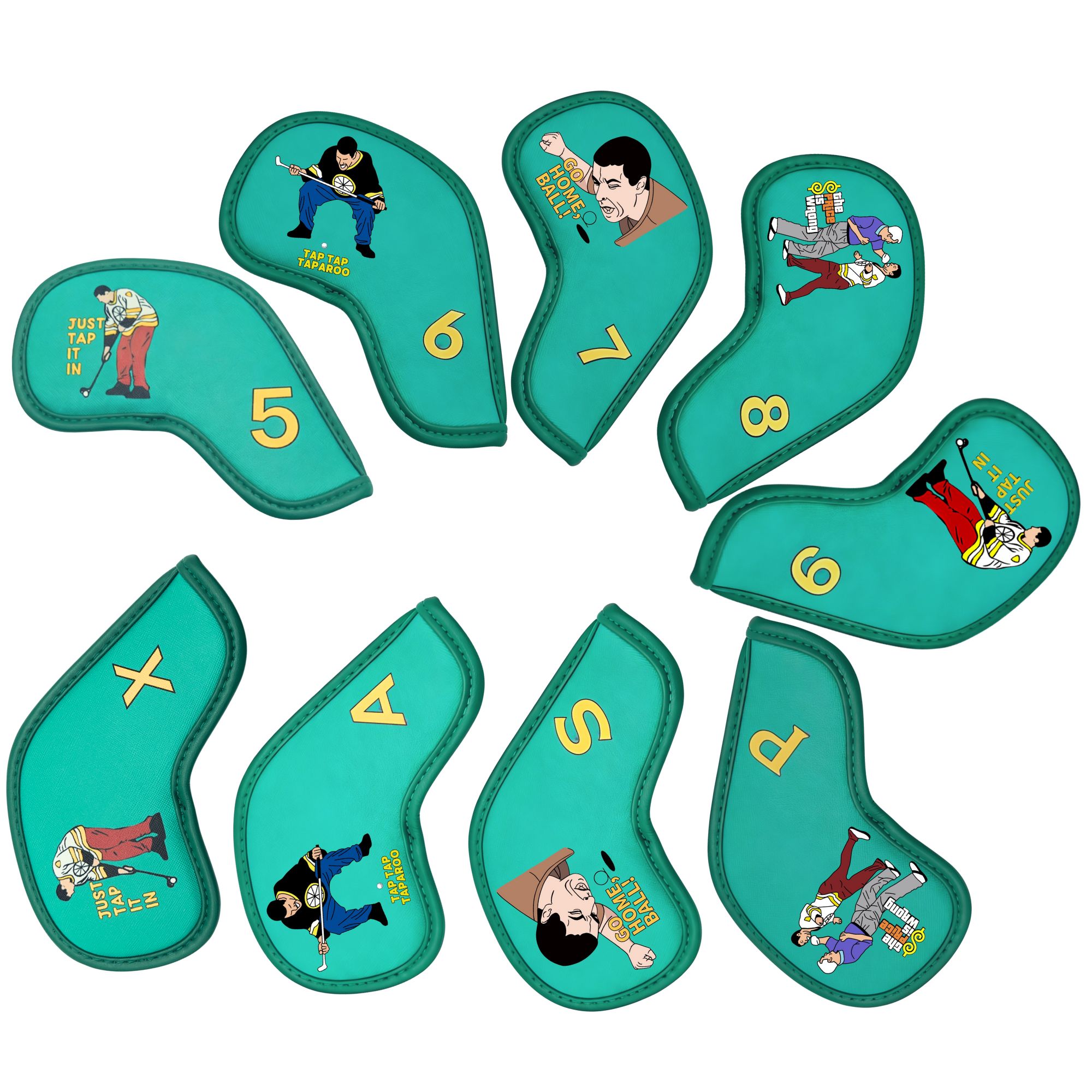 9 pcs Golf Iron Covers with Fu - مراجعة Badminton Club وسعره